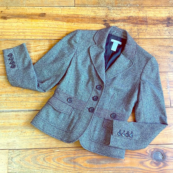❄️Silk & Wool Blend Blazer by Ann Taylor 0 - Picture 2 of 8
